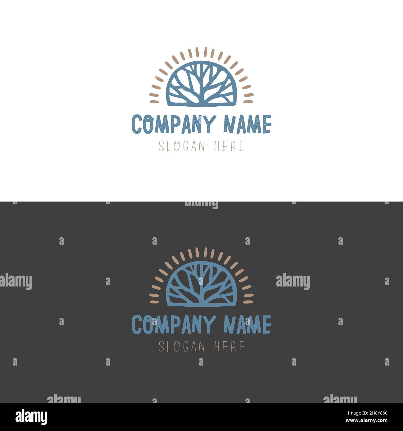 Abstract elegant tree leaf flower logo icon vector design. Universal ...
