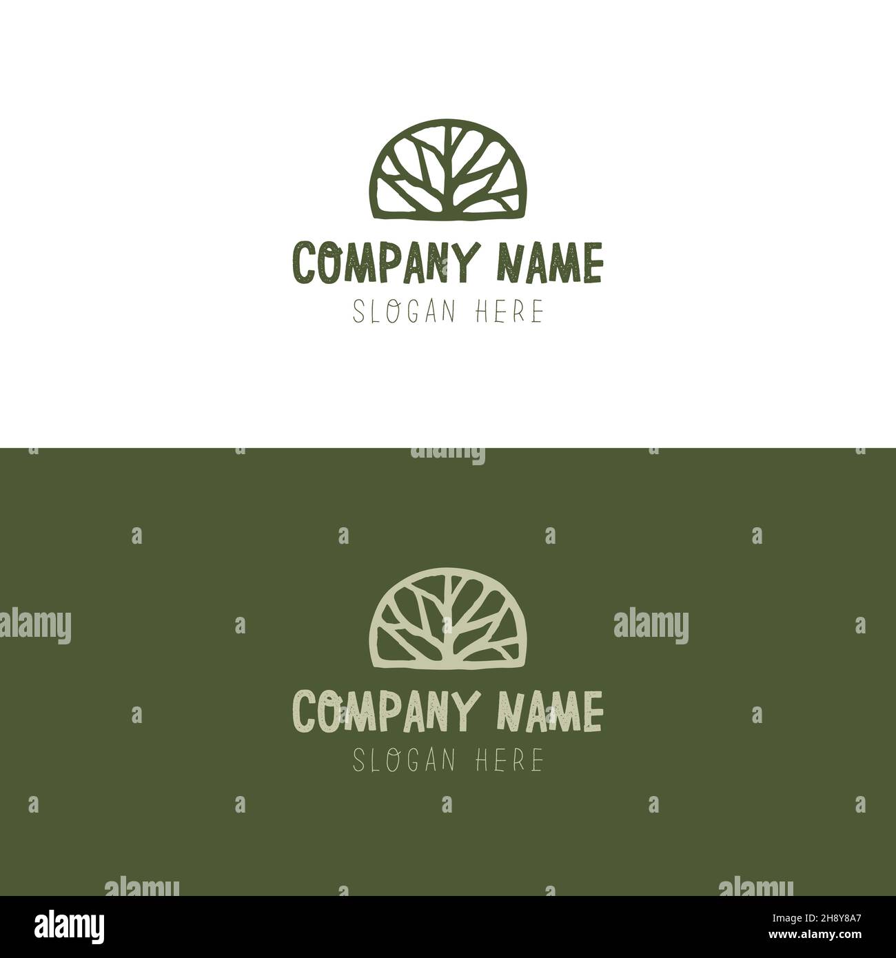 Abstract elegant tree leaf flower logo icon vector design. Universal ...