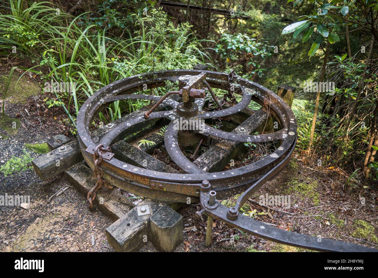Abandoned mining equipment, Te Aroha Mountain Gold Mining Walking Track