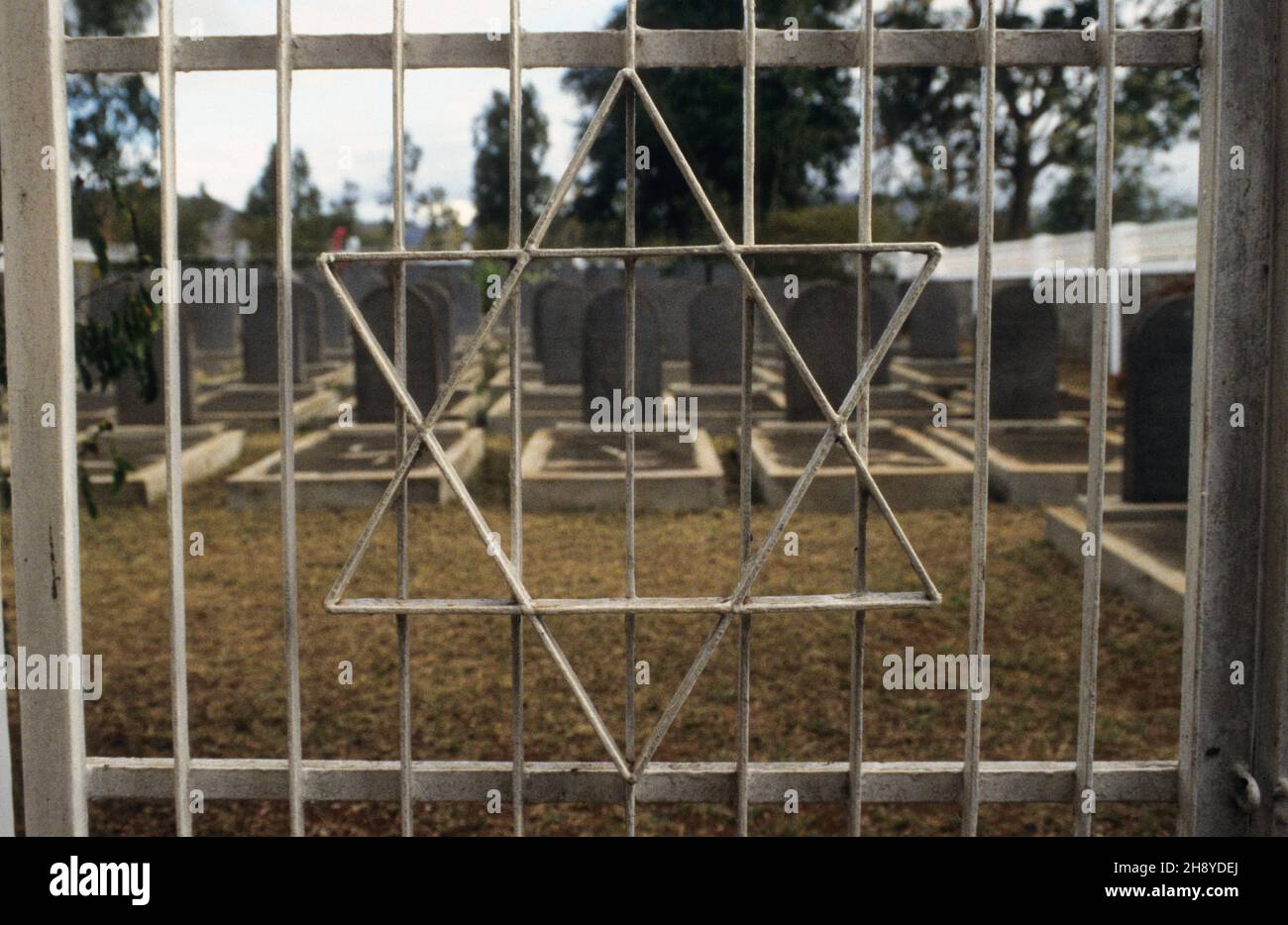 The Star of David at the entry gate to the Jewish cemetery of Saint ...