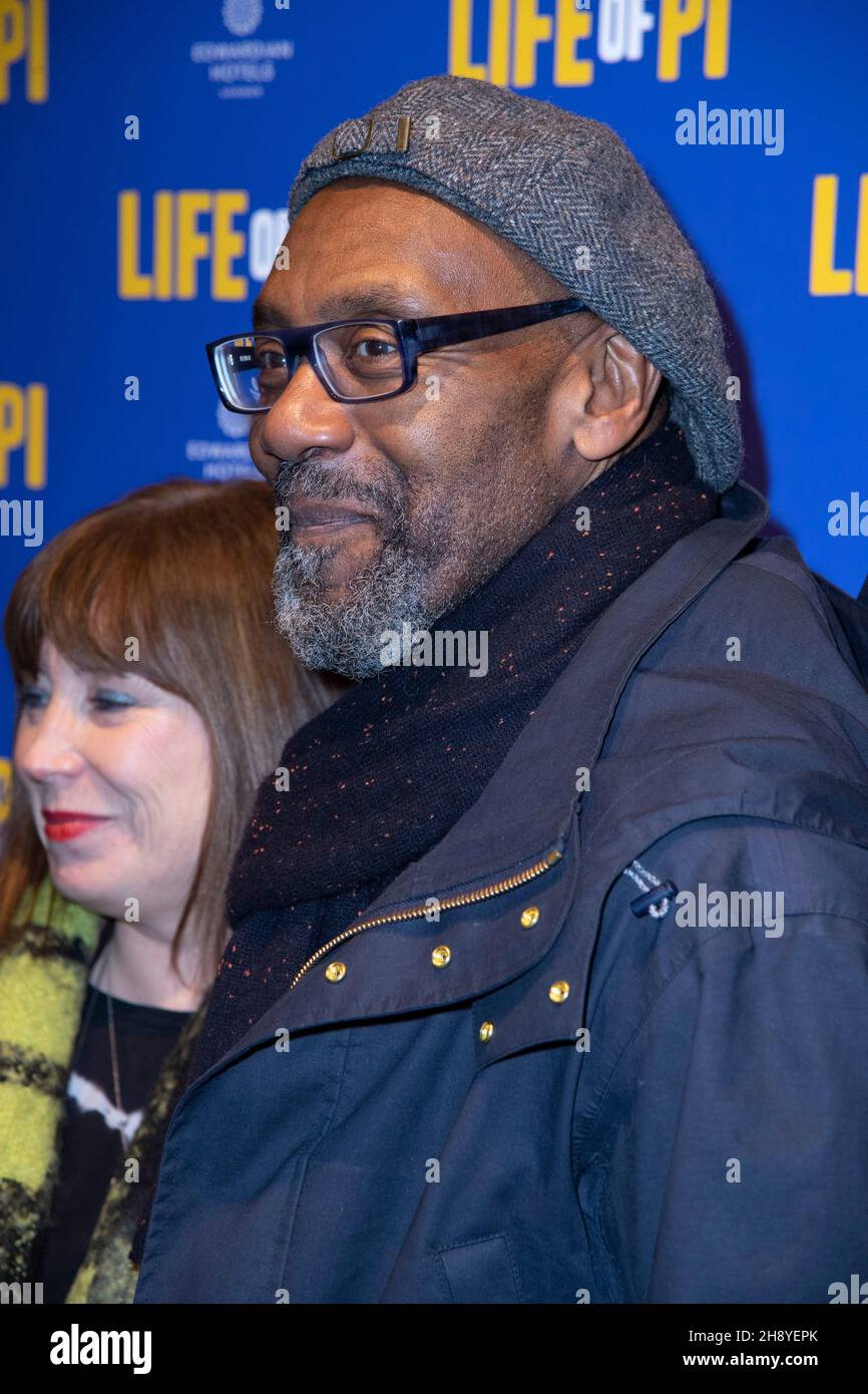 LONDON - ENGLAND DEC 2: Lenny Henry attends the 'Life of Pi' opening night play at Wyndham Theatre, London, England on the 2nd December 2021. Photo by Gary Mitchell/Alamy Live News Stock Photo