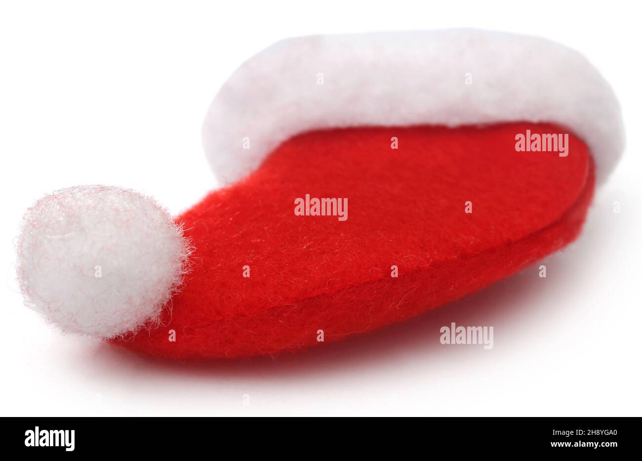 Santa claus hat over white background Stock Photo - Alamy