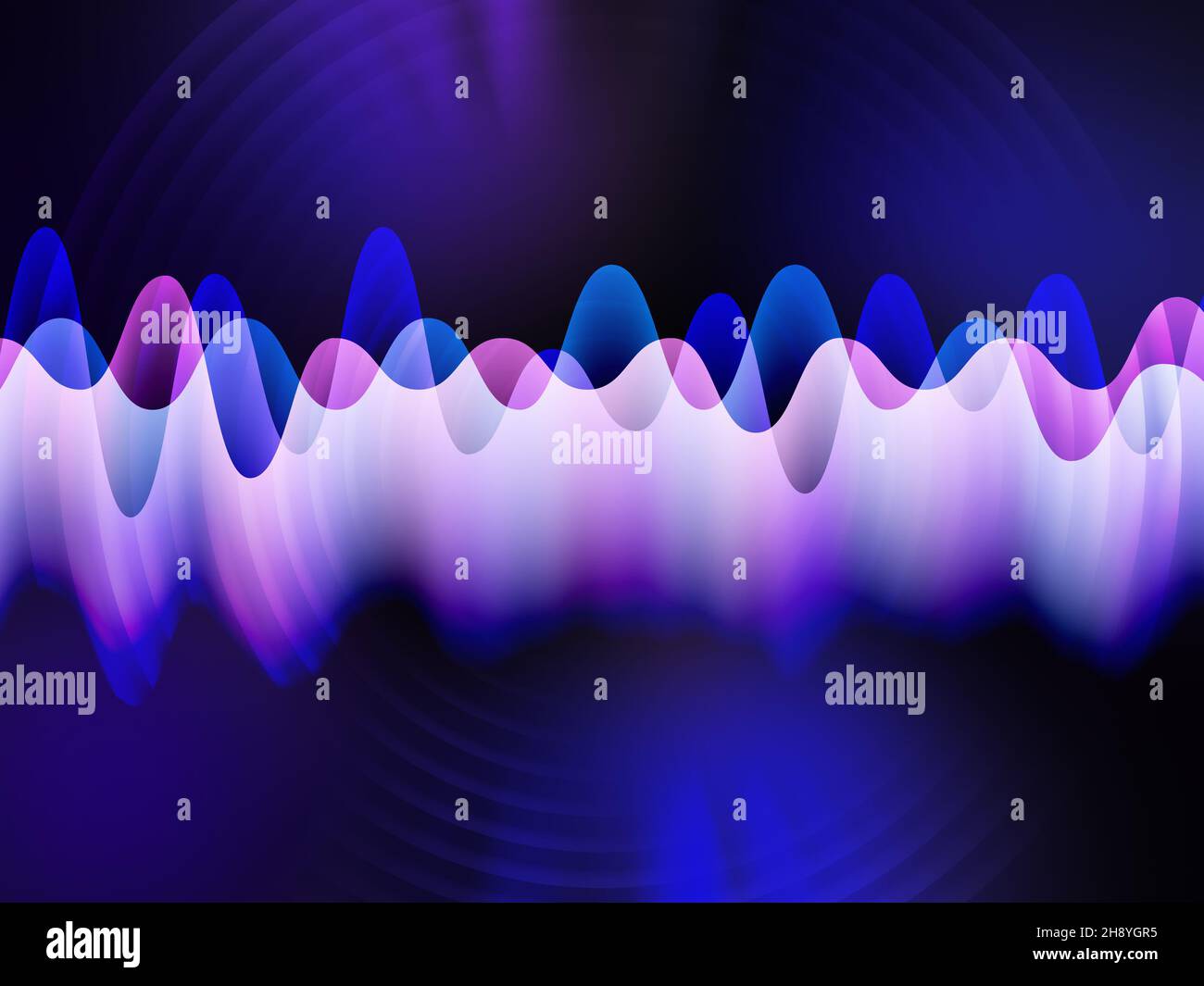 An illustration of sound waves or harmony for music Stock Photo