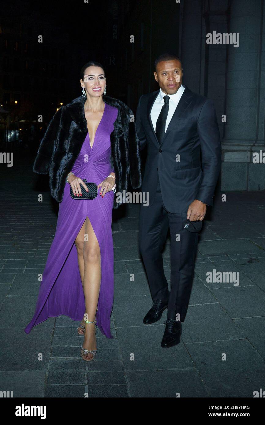 Madrid, Spain. 02nd Dec, 2021. Julio Baptista and Silvia Nistal Calvo arrive at the Moët & Chandon Effervescence party at the Teatro Real in Madrid. Credit: SOPA Images Limited/Alamy Live News Stock Photo