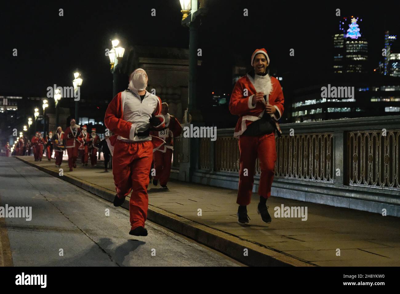 Santa Using A Walker London, UK, 2nd Dec, 2021, Hundreds of walkers, wheelchair users and ...