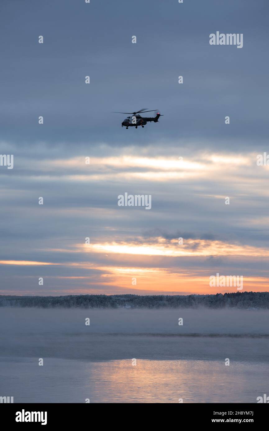 Vertical shot helicopter flying hi-res stock photography and images - Alamy