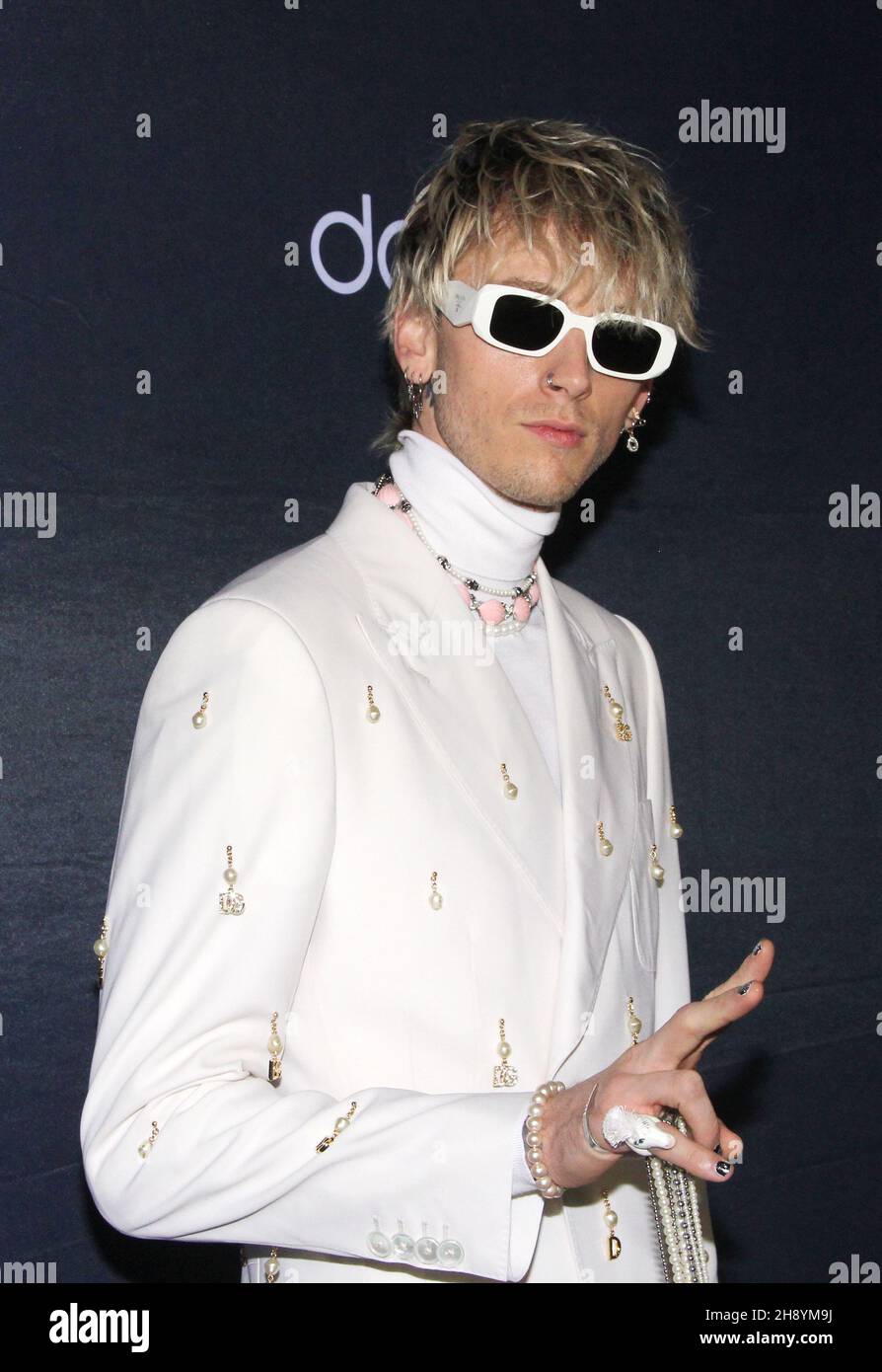 New York, NY, USA. 2nd Dec, 2021. Colson Baker aka Machine Gun Kelly at the Redbox Entertainment red carpet premiere of The Last Son at IPIC Theaters Fulton Market in New York City on December 2, 2021. Credit: Erik Nielsen/Media Punch/Alamy Live News Stock Photo