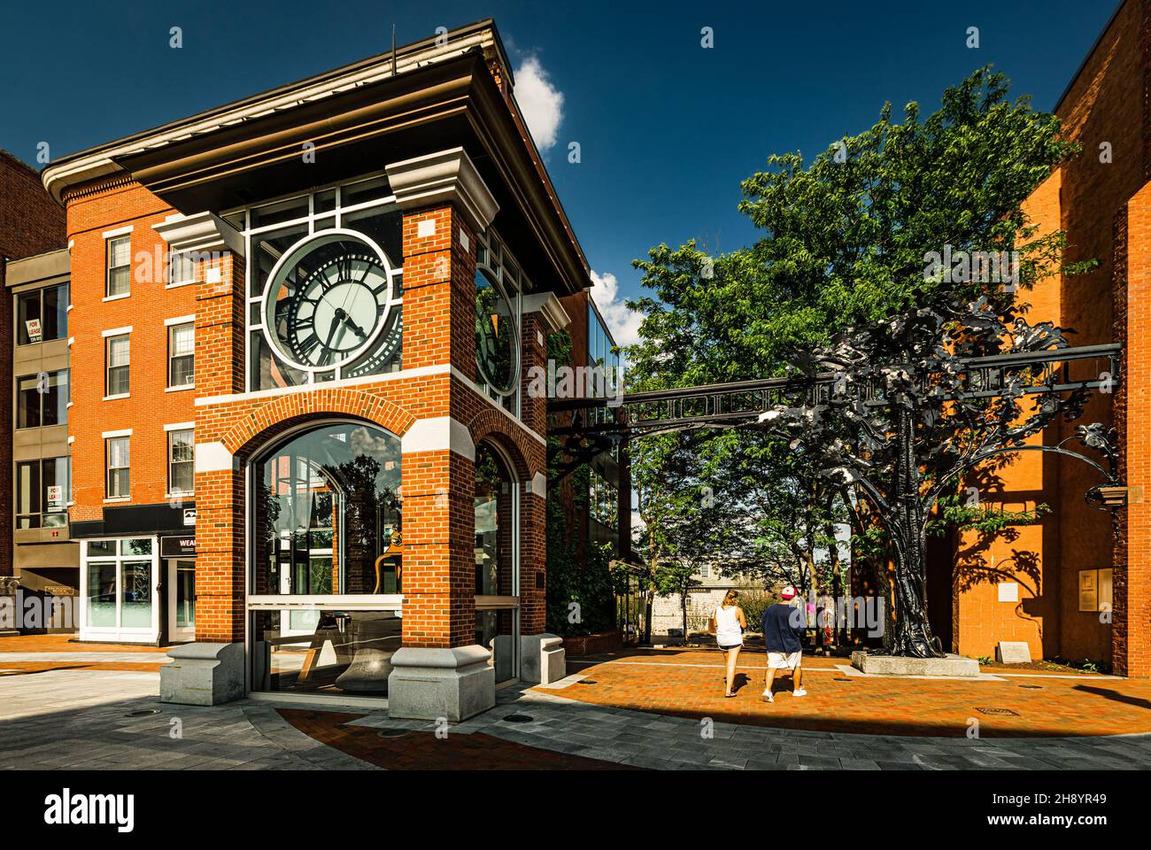 Clock Tower Eagle Square Concord, New Hampshire, USA Stock Photo Alamy