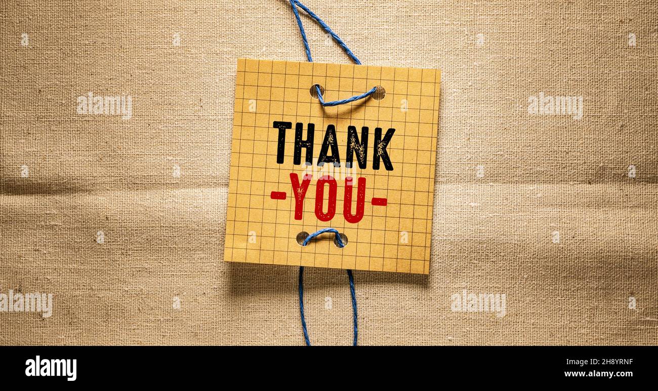 Close up of Thank You Word , Thanks Concept Idea Stock Photo - Alamy