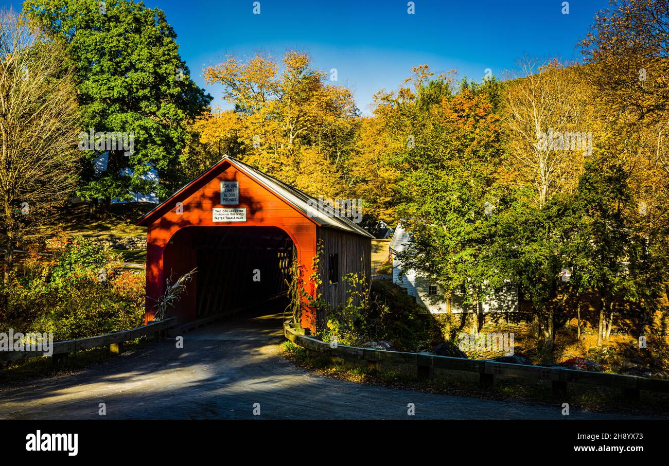 Green River Covered Bridge   Guilford, Vermont, USA Stock Photo