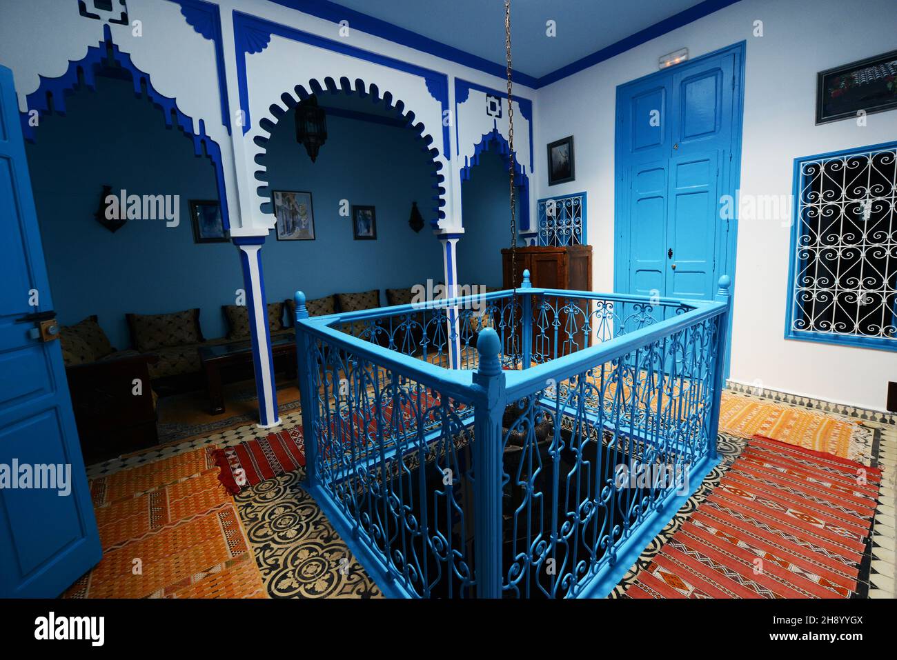 Interior of a traditional house in Chefchaouen, Morocco Stock Photo Alamy