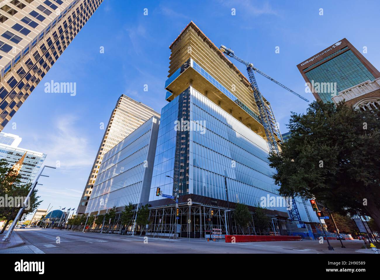 Dallas, NOV 25 2021, Morning view of the cityscape Stock Photo
