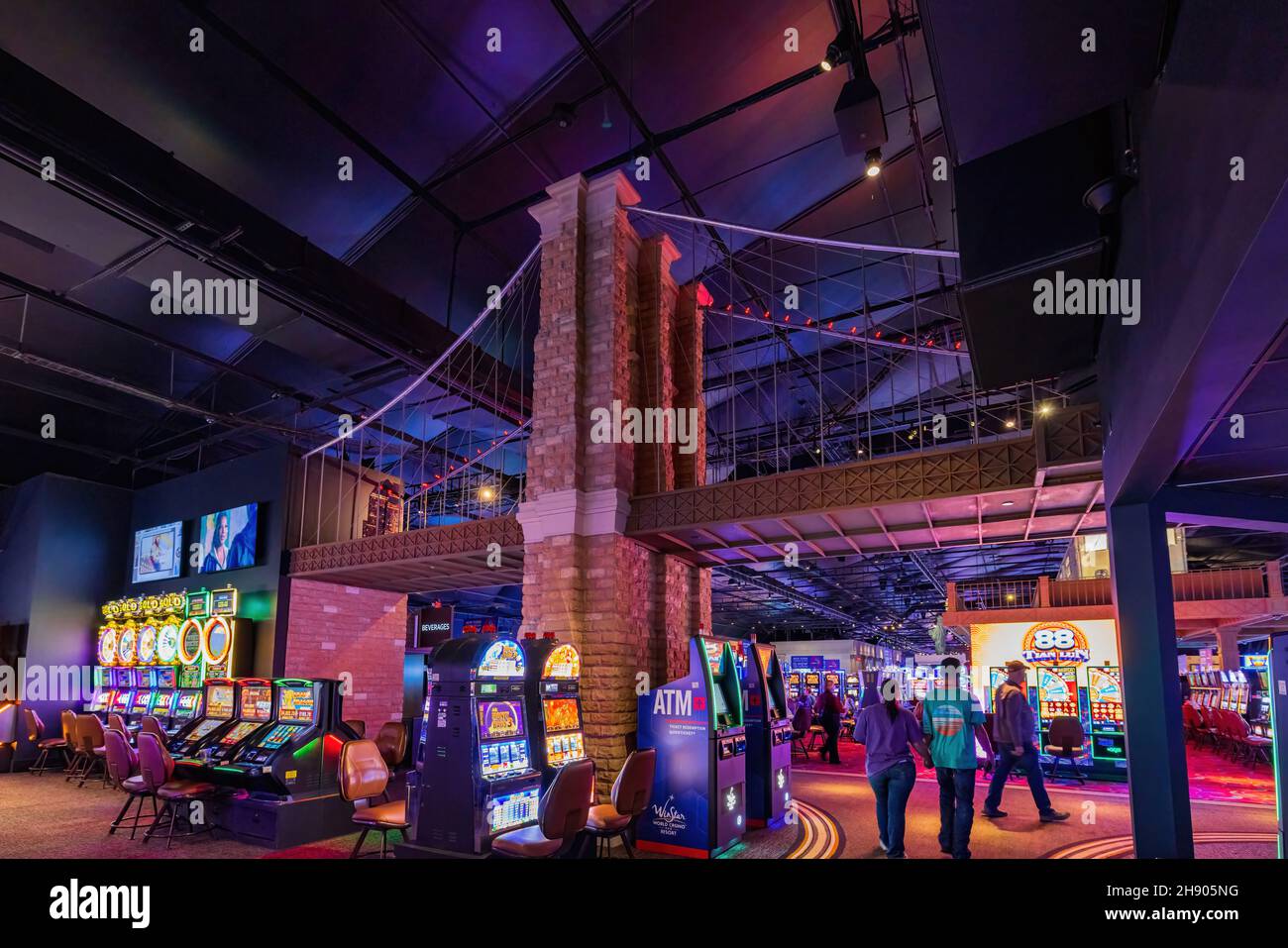 Texas, NOV 28 2021, Interior view of the WinStar World Casino and ...
