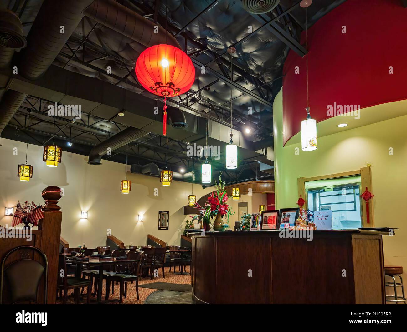 Dallas, NOV 24 2021, Interior view of a chinese restaurant Stock Photo Alamy