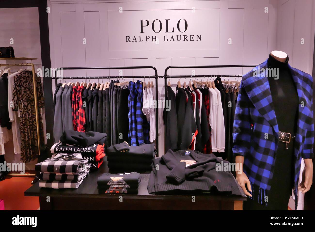 POLO RALPH LAUREN CLOTHING ON DISPLAY INSIDE THE FASHION STORE Stock Photo  - Alamy