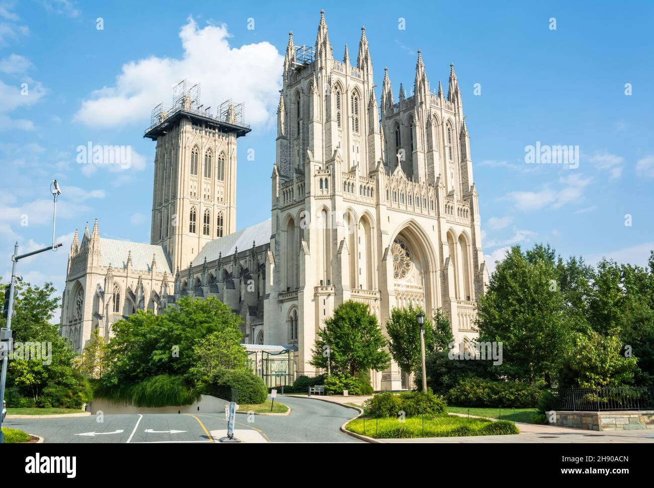 Washington D.C., United States of America – September 7, 2016. Washington National Cathedral (the Cathedral Church of Saint Peter and Saint Paul in th Stock Photo