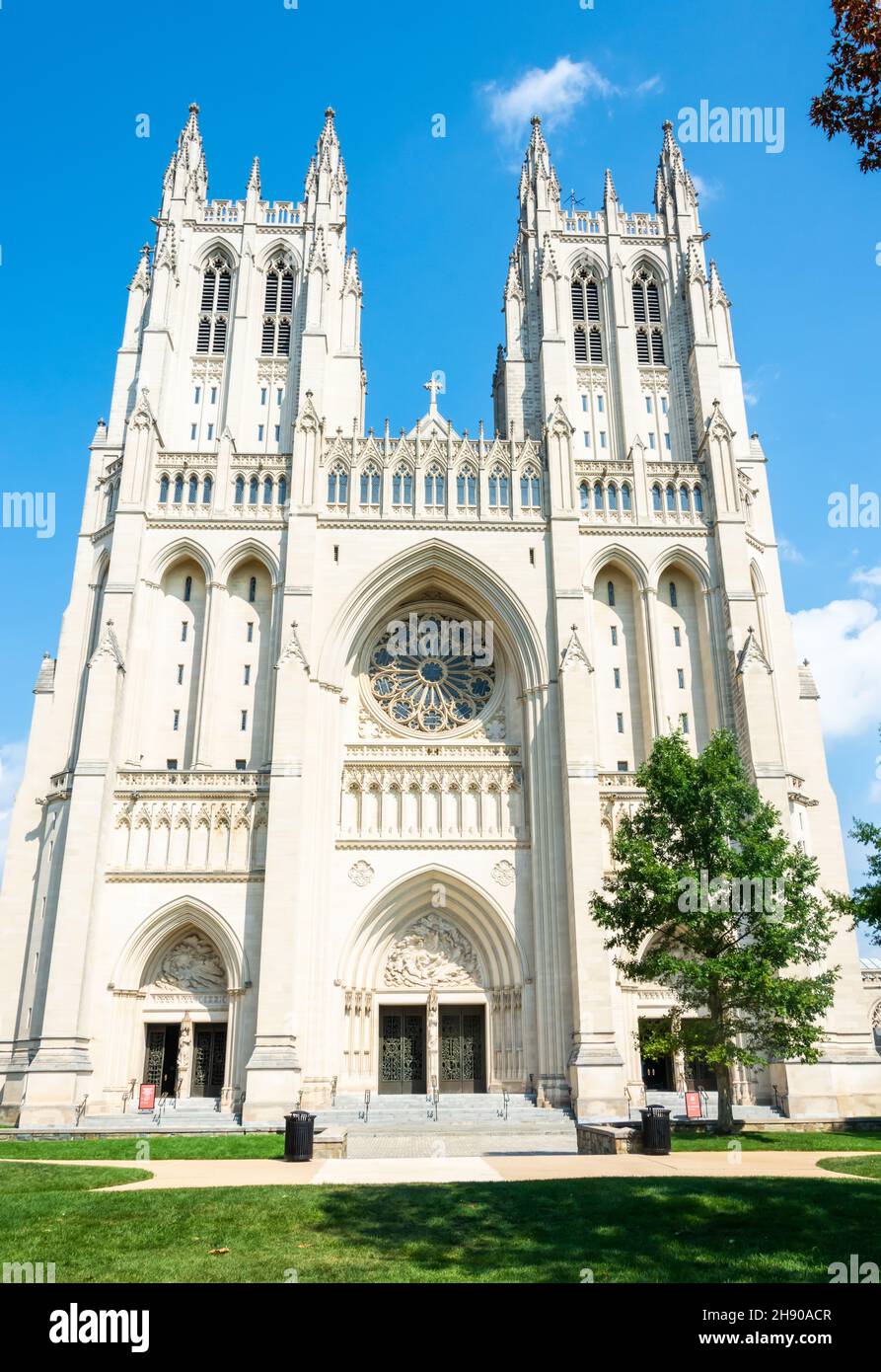 Washington D.C., United States of America – September 7, 2016. Washington National Cathedral (the Cathedral Church of Saint Peter and Saint Paul in th Stock Photo
