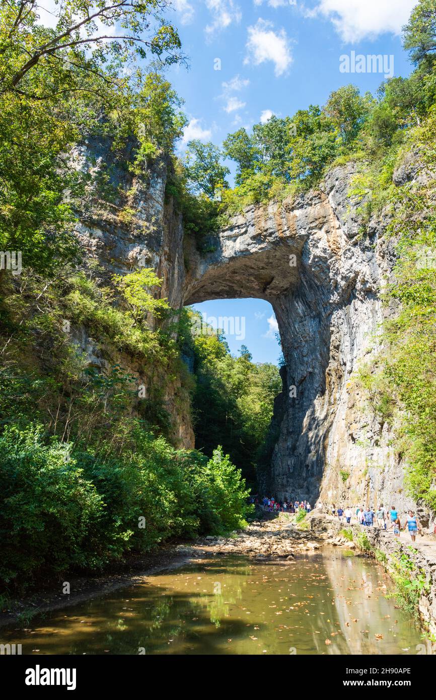 Natural Bridge, Virginia, United States of America – September 24, 2016. View of Natural Bridge geological formation in Rockbridge County, Virginia Stock Photo