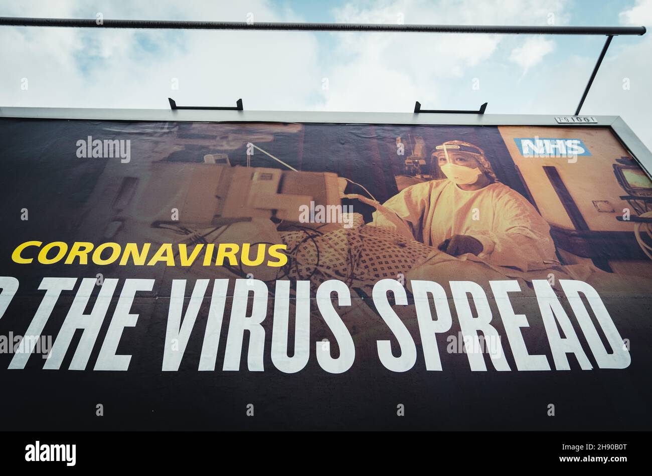 File photo dated 29/01/21 of general view of a government coronavirus advert on a billboard in London. There could be more than 200,000 new cases of post traumatic stress disorder (PTSD) as a result of the coronavirus pandemic, estimates suggest. Stock Photo