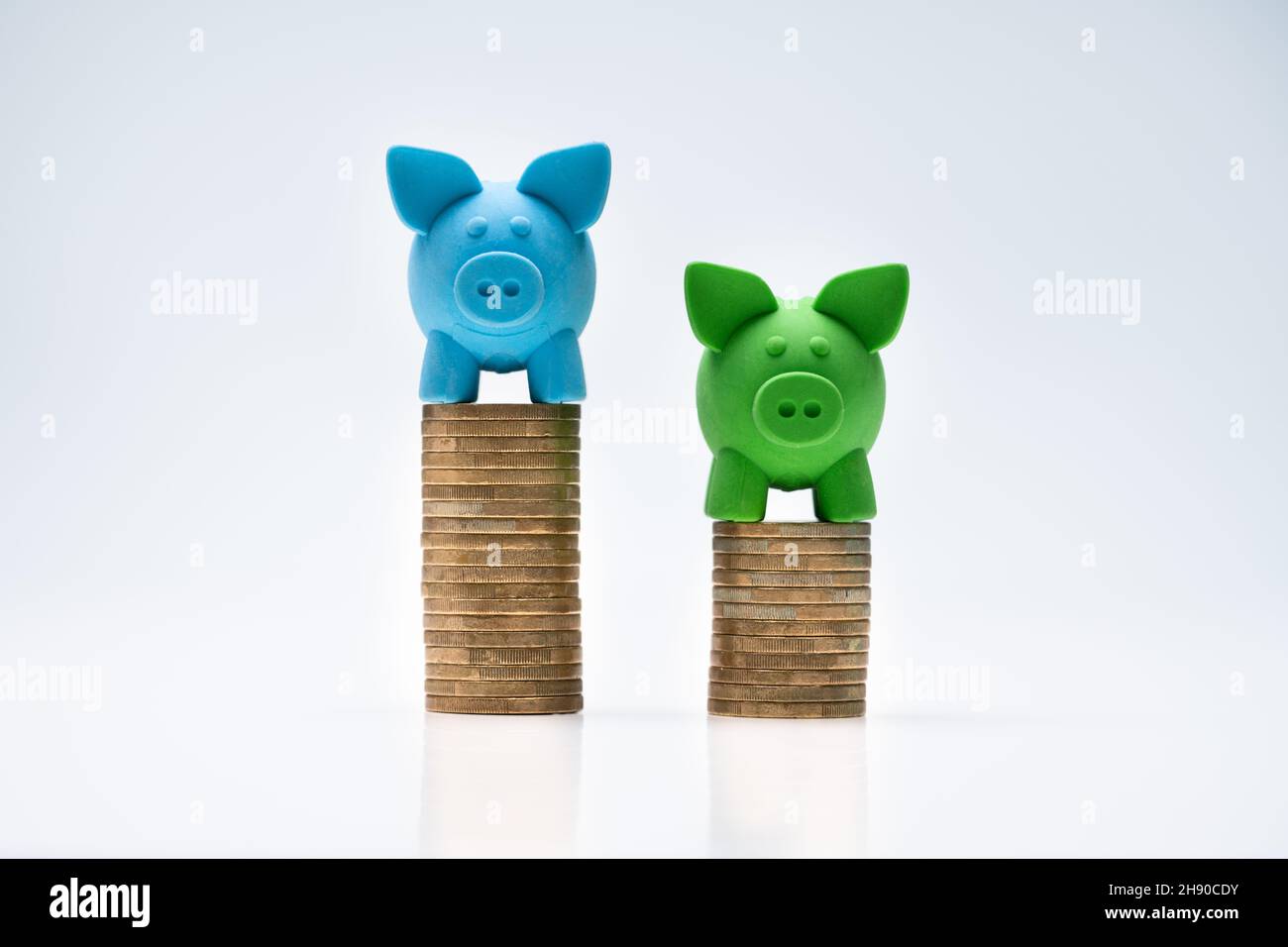 Compare Wage Gap, Money Pay And Pay Stock Photo