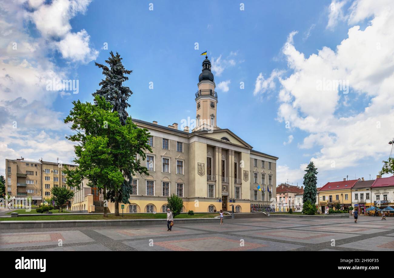 Drohobych, Ukraine 09.07.2021. Market square in Drohobych, Ukraine, on a summer day Stock Photo