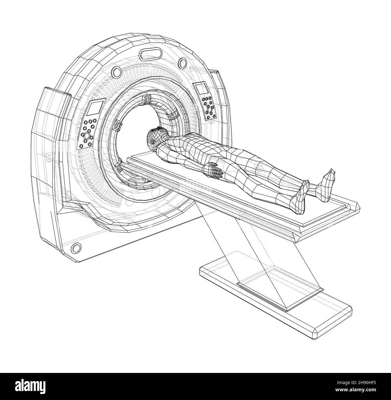 Mri machine scanning patient inside stock photo alamy