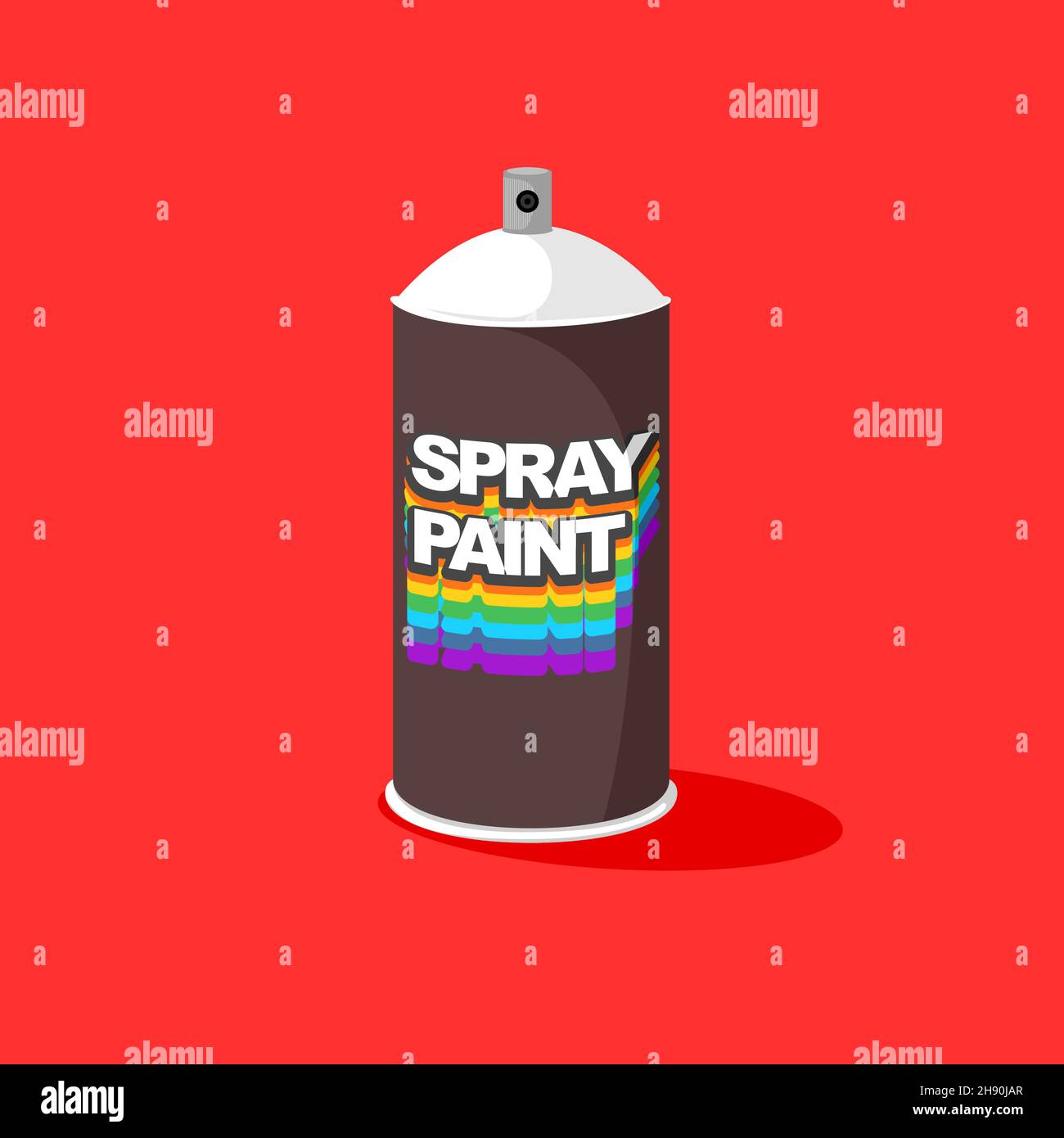 spray paint aerosol can flat style isolated icon vector illustration Stock Vector