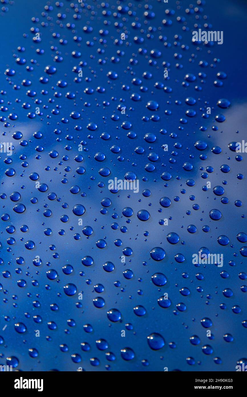 Water drops on car body. Hydrophobic effect Stock Photo Alamy