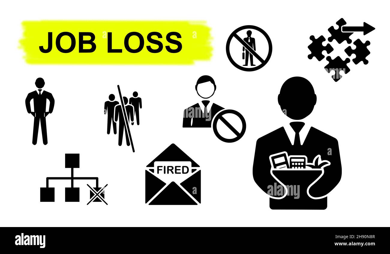Illustration of a job loss concept Stock Photo Alamy