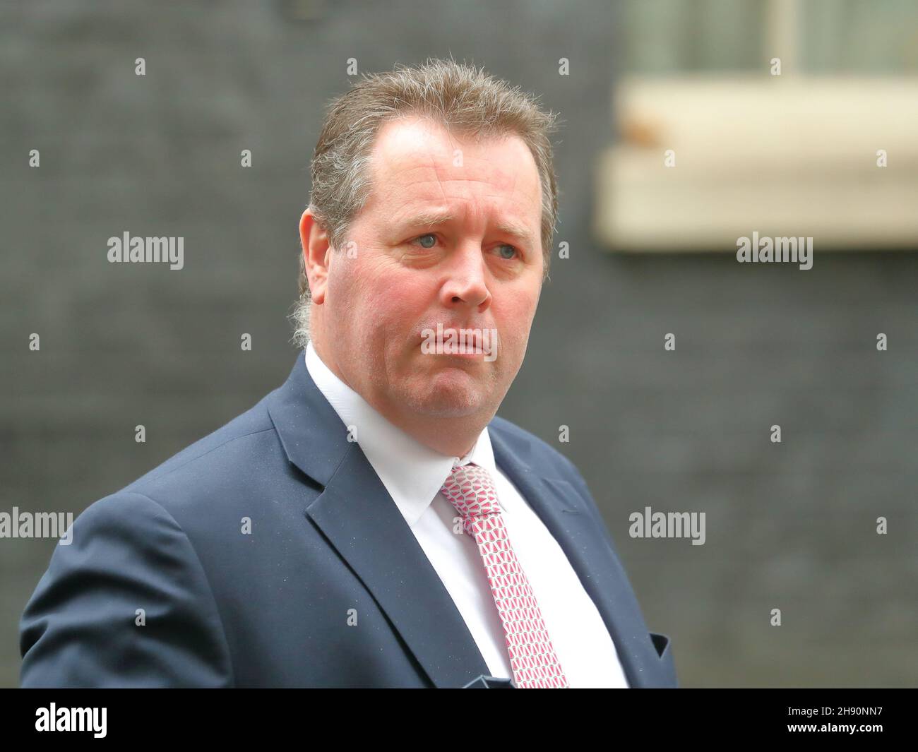London, UK, 30th November 2021. Chief Whip Mark Spencer leaving Downing Street after the weekly Cabinet Meeting. Stock Photo