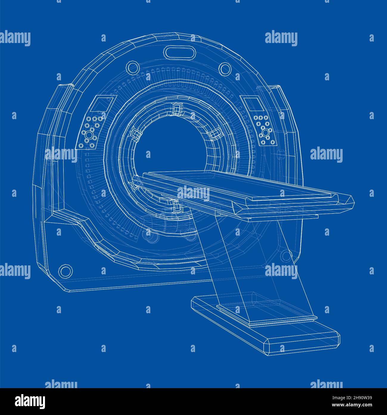3d illustration of a MRI machine Stock Photo - Alamy