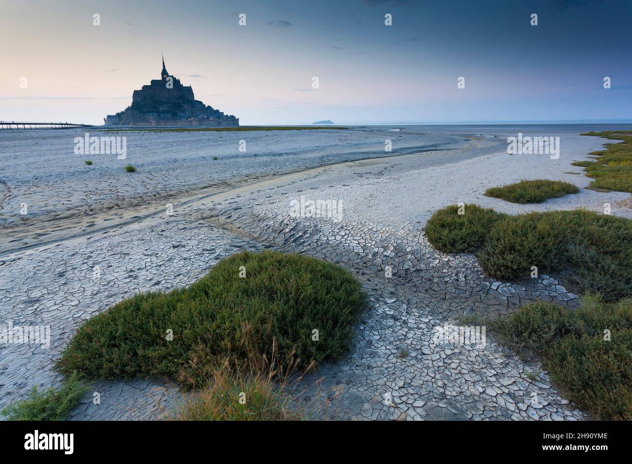 Bay of Le Mont St Michel, Normandy, France. Stock Photo