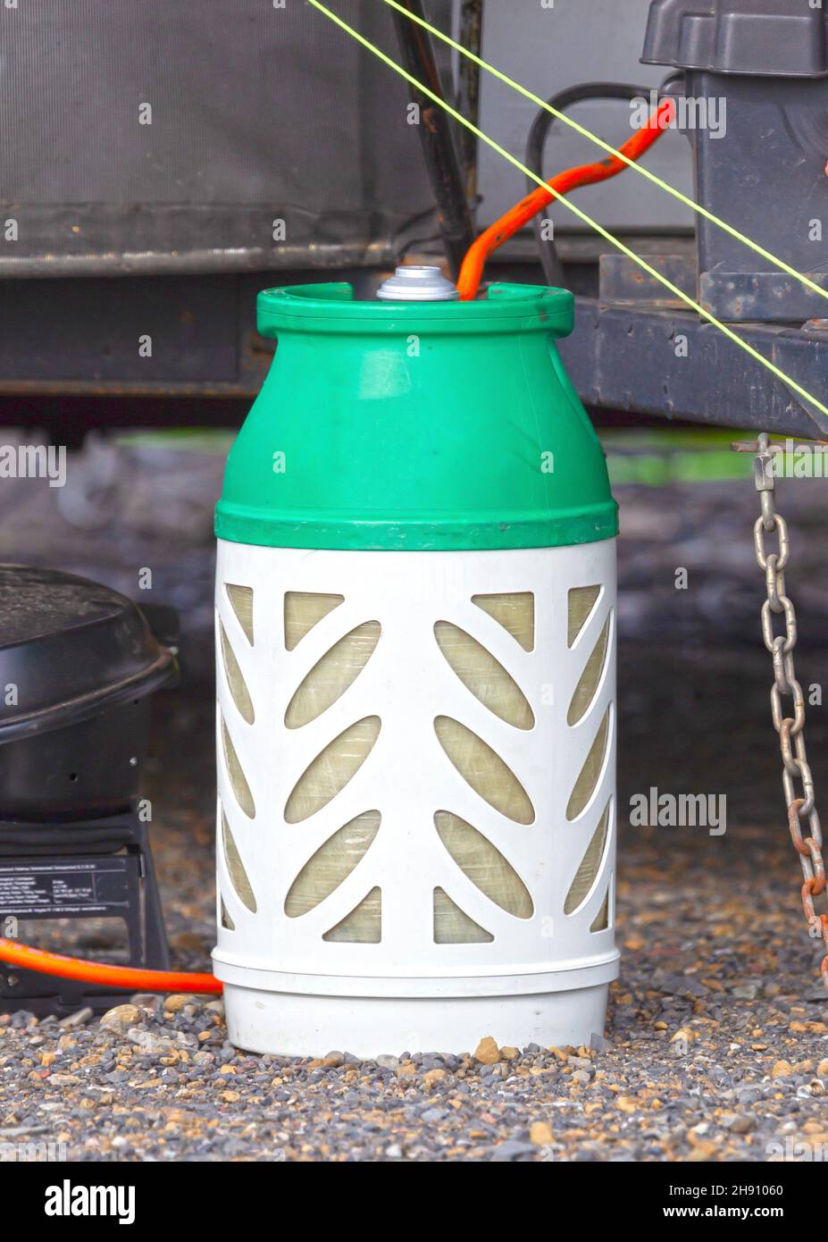 Traditional metal butane gas bottle in Iceland Stock Photo Alamy