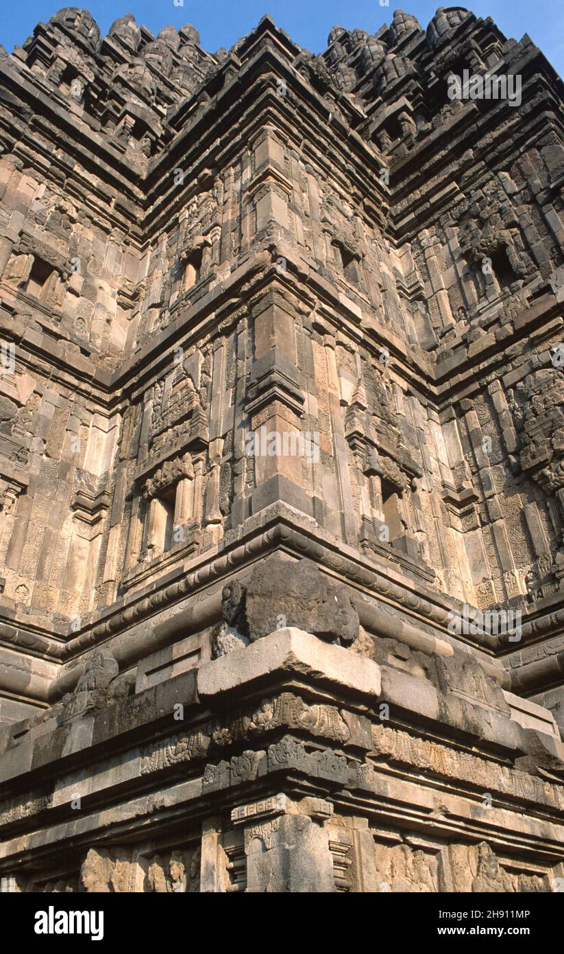 Prambanan or Rara Jonggrang, Hindu Temple from 9th century (UNESCO World Heritage). Yogyakarta, Java, Indonesia. Stock Photo