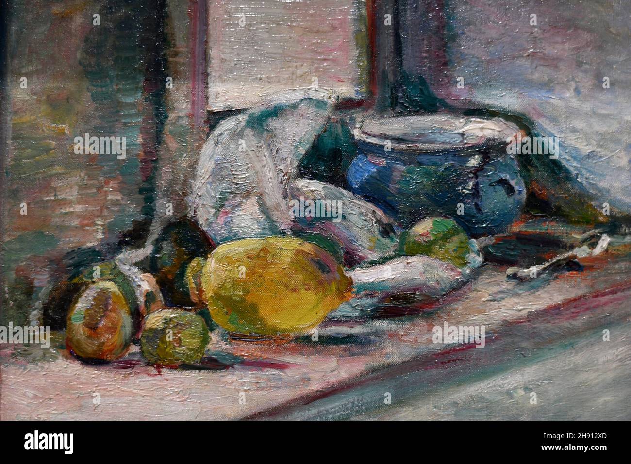 Blue Pot and Lemon, 1897, Henri Matisse, Ermitage museum, St Petersbourg, Russia, on display at the exhibition Icons of Modern Art. Stock Photo