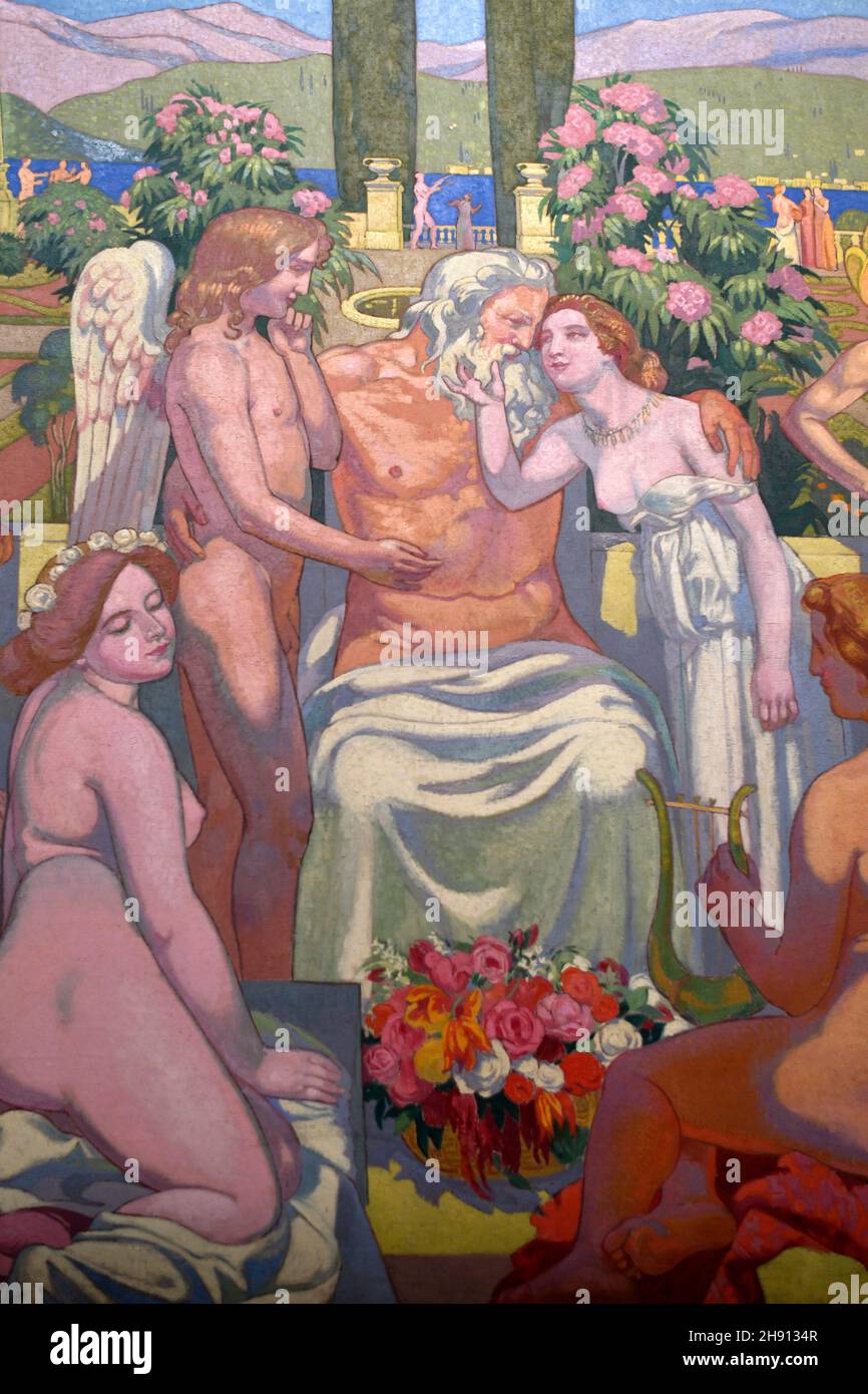 The Story of Psyche, Maurice Denis, Ermitage museum, St Petersbourg, Russia, on display at the exhibition Icons of Modern Art. Stock Photo