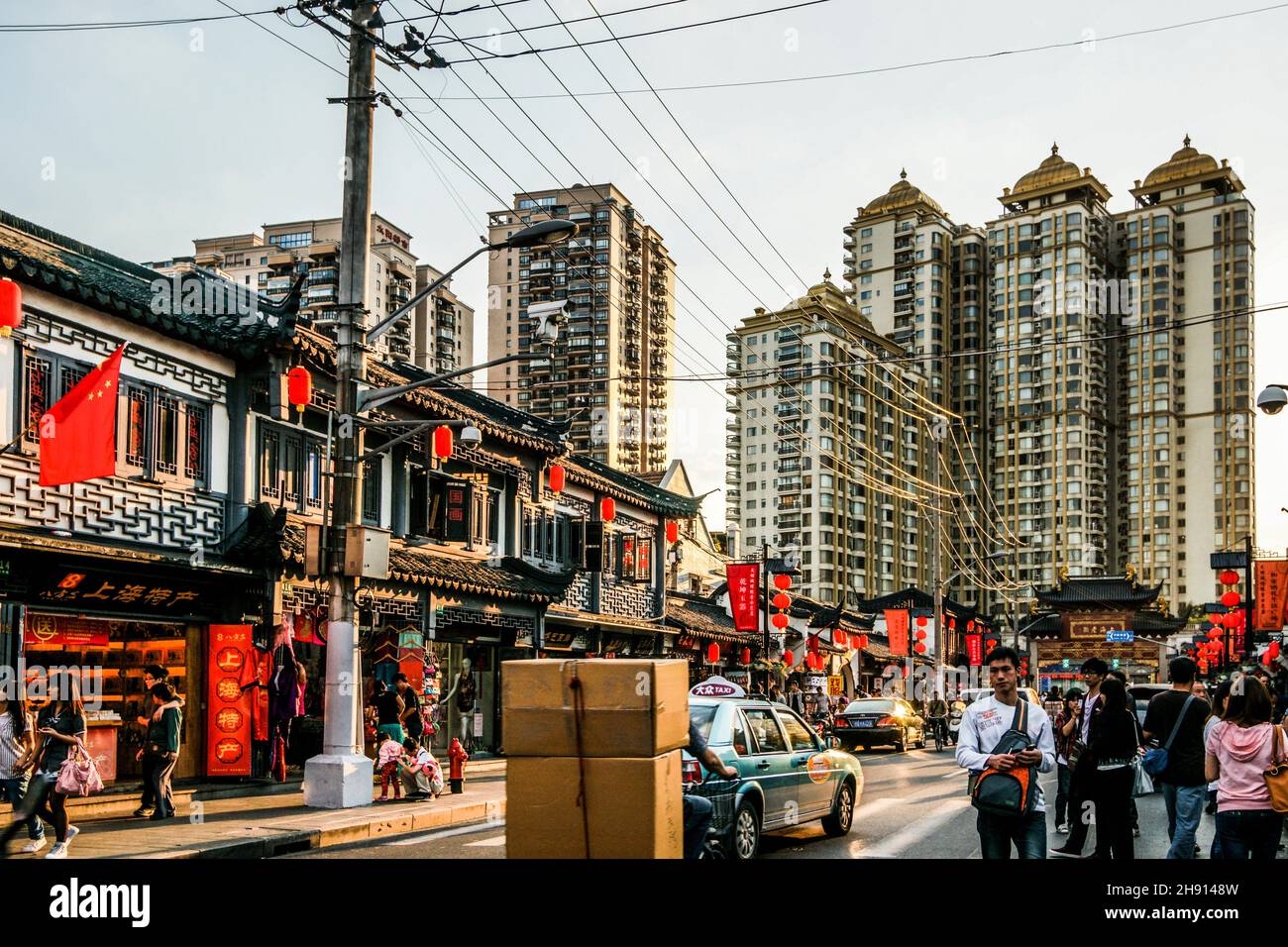 China, buildings juxtaposed hires stock photography