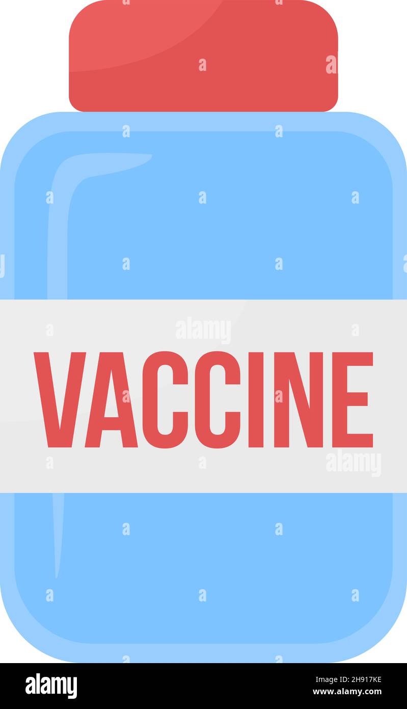Vaccine bottle semi flat color vector object Stock Vector