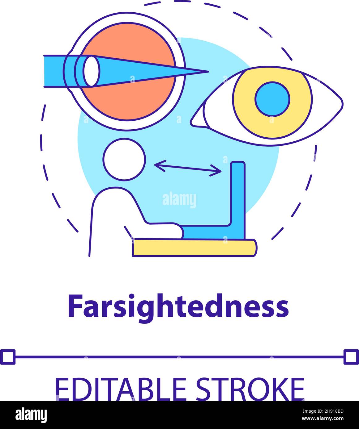 Farsightedness concept icon Stock Vector Image & Art Alamy