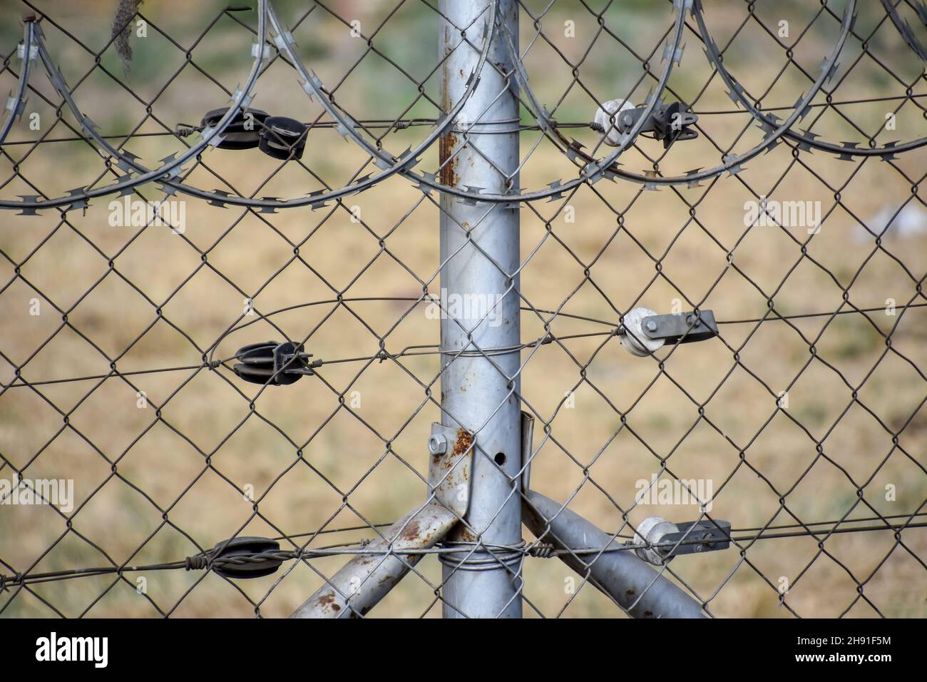 Barbed razor wire in Pretoria South Africa used as steel fencing