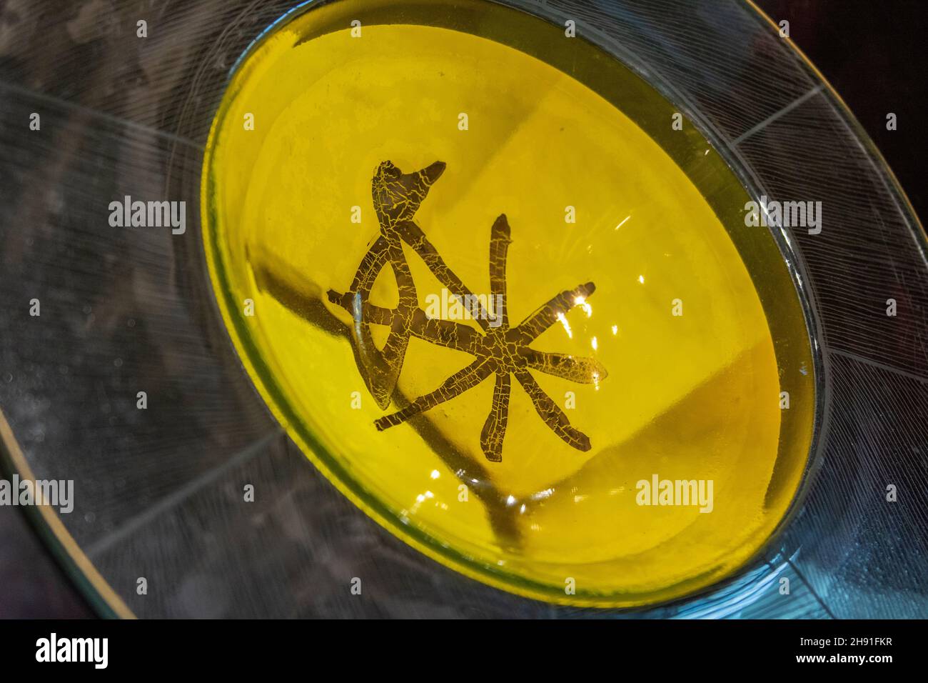 Baptismal font inside the Northern Lights Cathedral - Alta Church Stock Photo