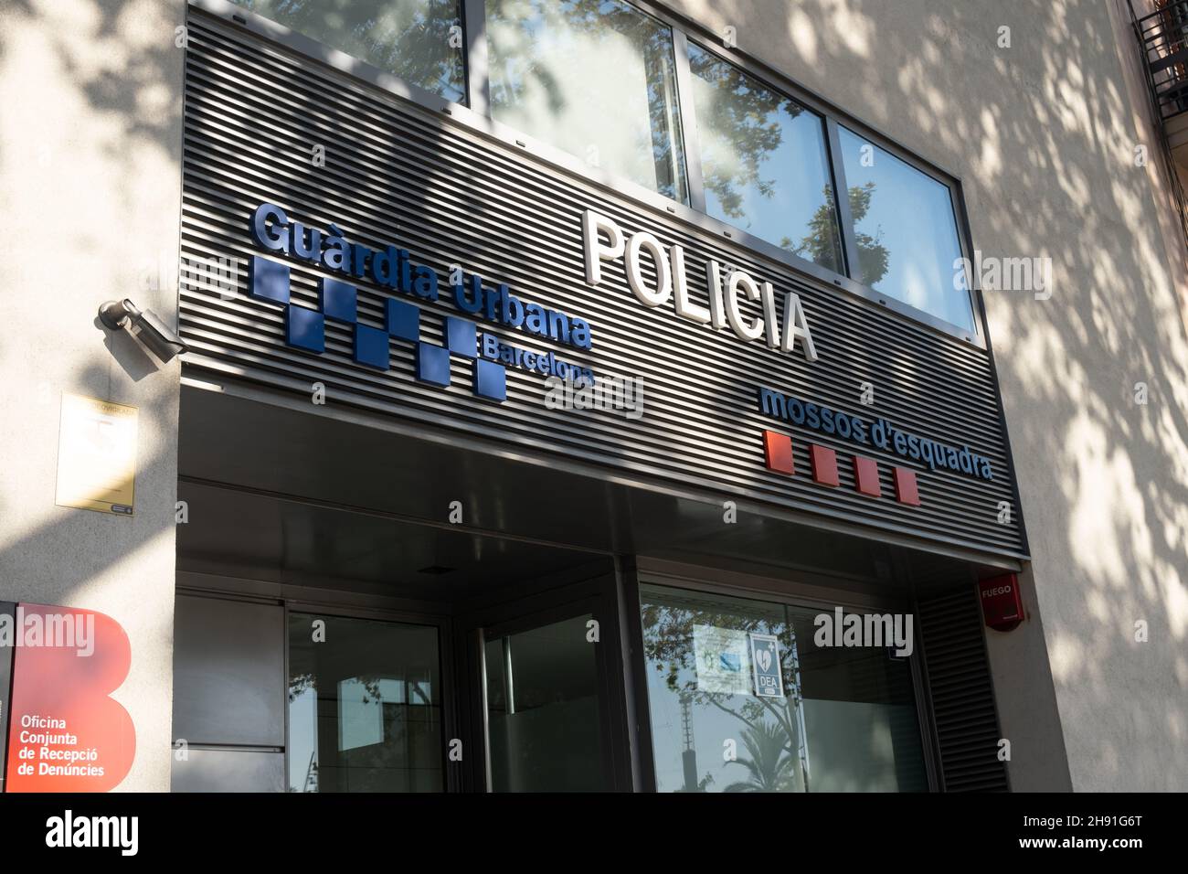 Barcelona, Spain - 5 November 2021: Policia Guardia Urbana de Barcelona Mossos d'Esquadra, Illustrative Editorial. Stock Photo