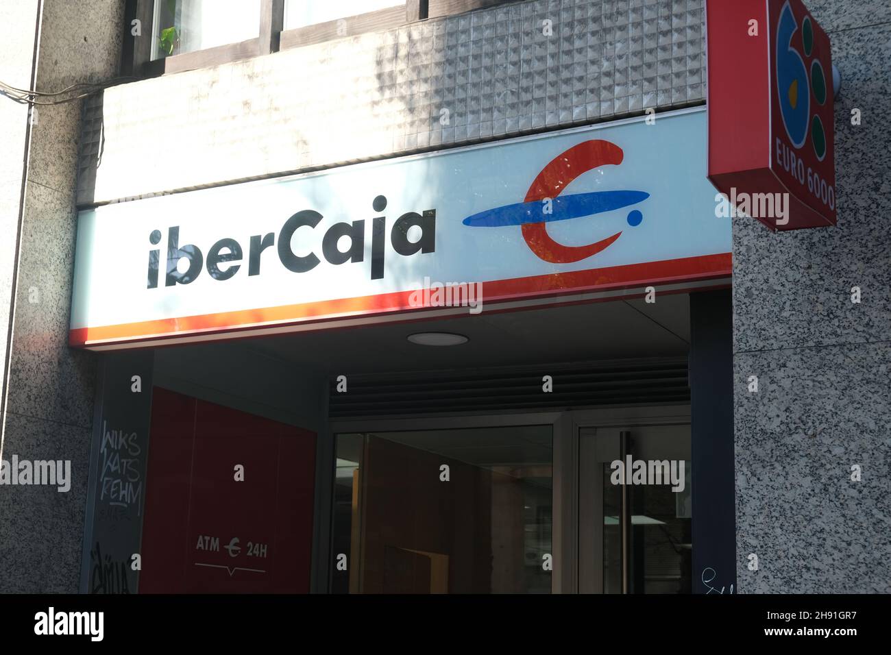 Barcelona, Spain - 5 November 2021: Ibercaja Banco IberCaja Bank sign,  Illustrative Editorial Stock Photo - Alamy