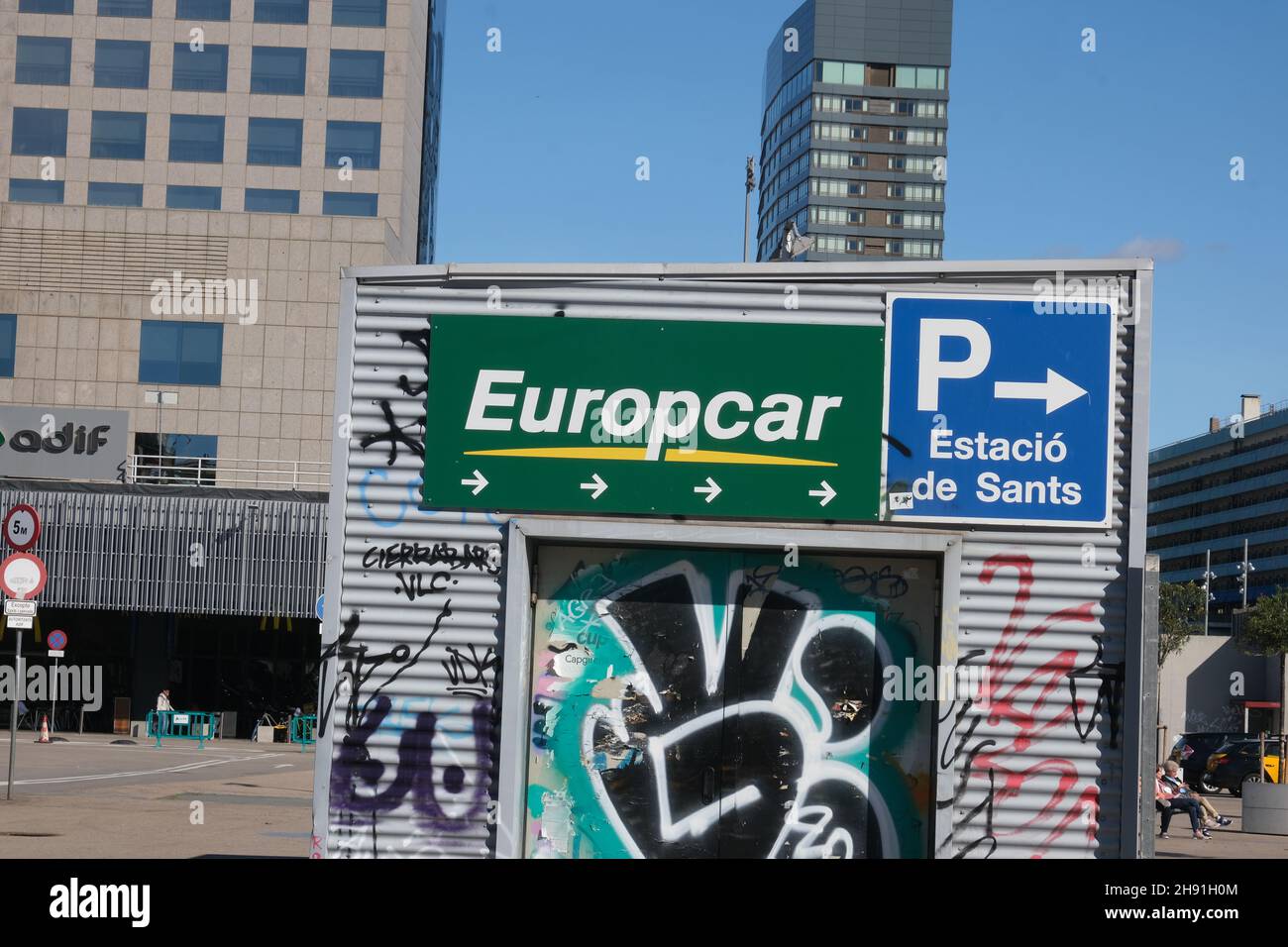 Barcelona, Spain - 5 November 2021: Europcar sign, Illustrative Editorial. Stock Photo