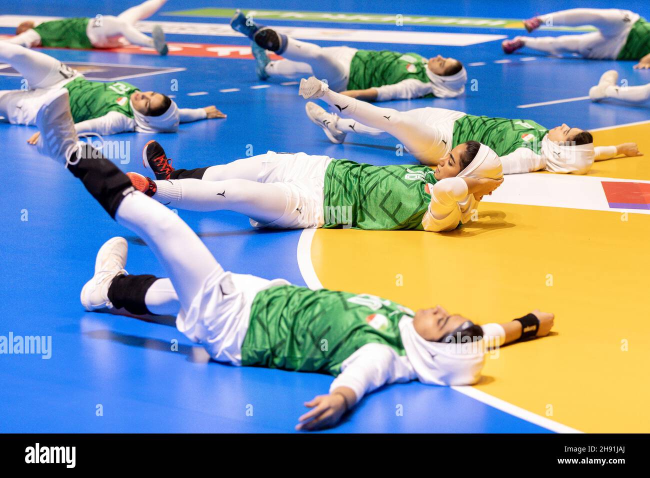 Castelló, Spain 20211203.The Iranian national handball team is training in Ciutat de Castelló