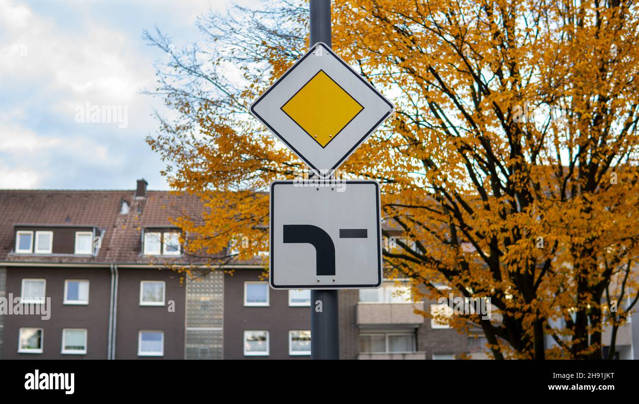 priority road sign in germany Stock Photo Alamy