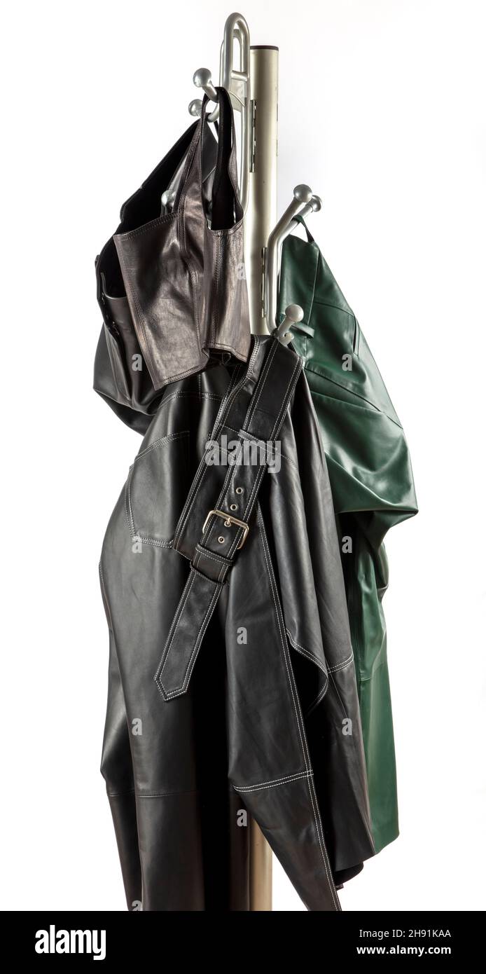 Suspended leather jacket hi-res stock photography and images - Alamy