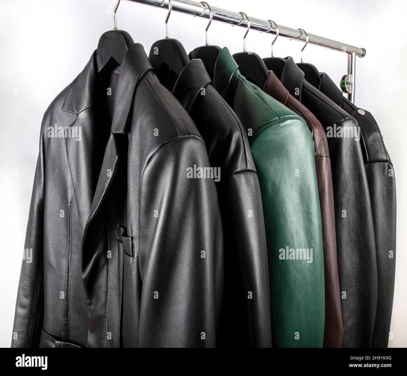 Suspended leather jacket hi-res stock photography and images - Alamy