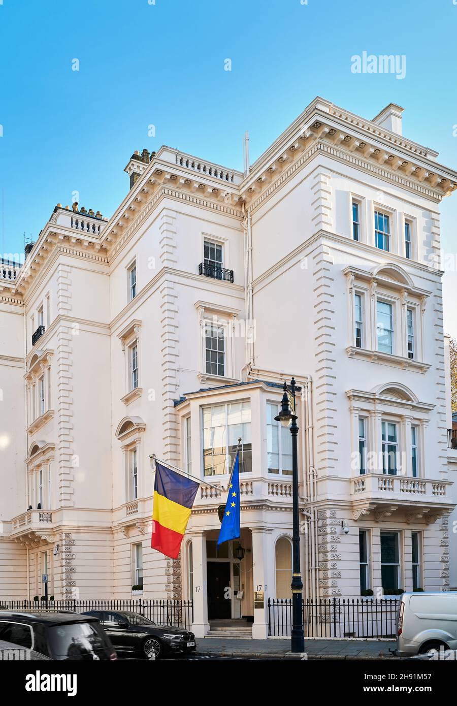 Belgium embassy and residence of ambassador, London, England Stock