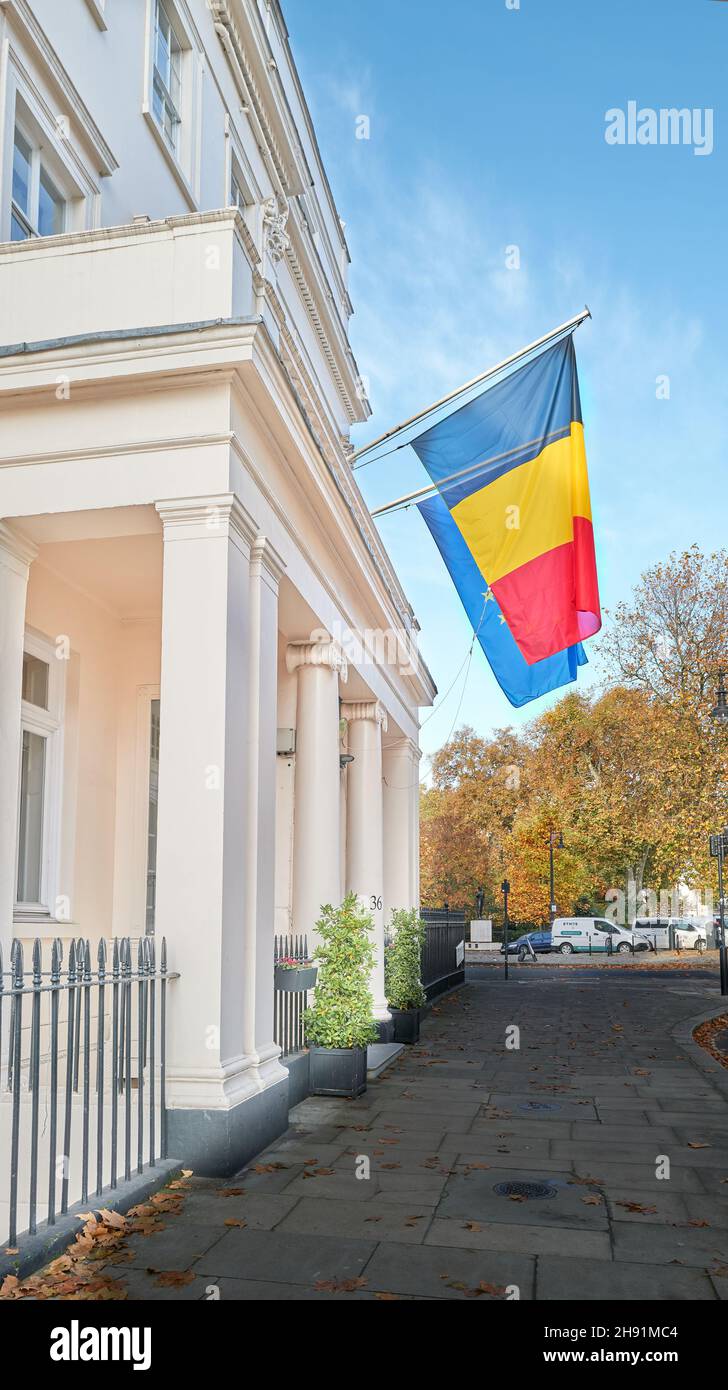 Belgium embassy and residence of ambassador, London, England Stock